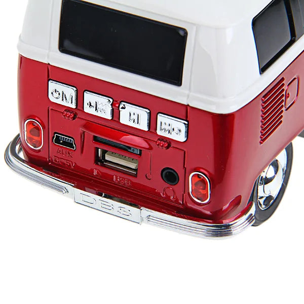 WS-266BT Bluetooth Speaker in Car Bus Design with TF, USB, FM, AUX, and Hands-Free Functionality