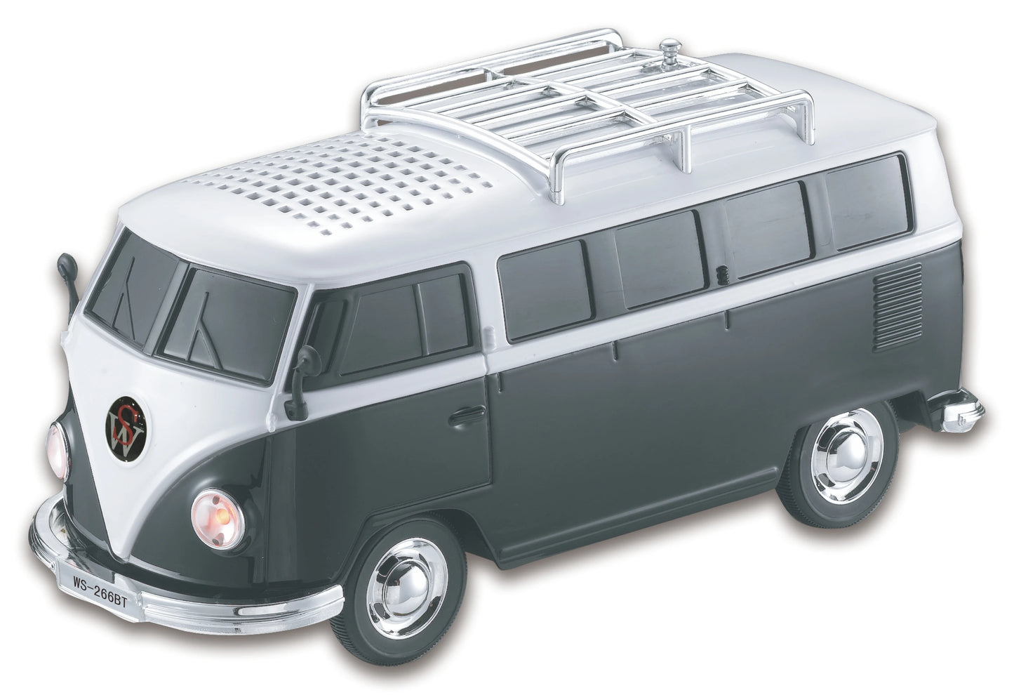 WS-266BT Bluetooth Speaker in Car Bus Design with TF, USB, FM, AUX, and Hands-Free Functionality