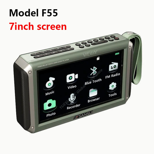 SANSUI F55 – All-in-One Bluetooth Speaker with Radio, Video & Music Playback