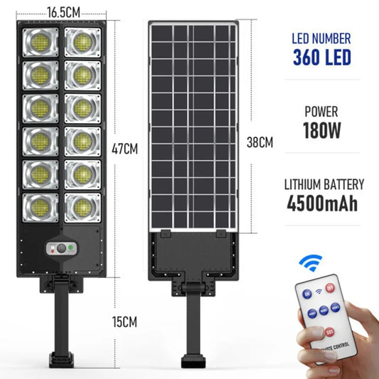 WA6 New Outdoor Solar Integrated Street Light with Human Body Sensing Courtyard with Remote Control Waterproof Garden Light