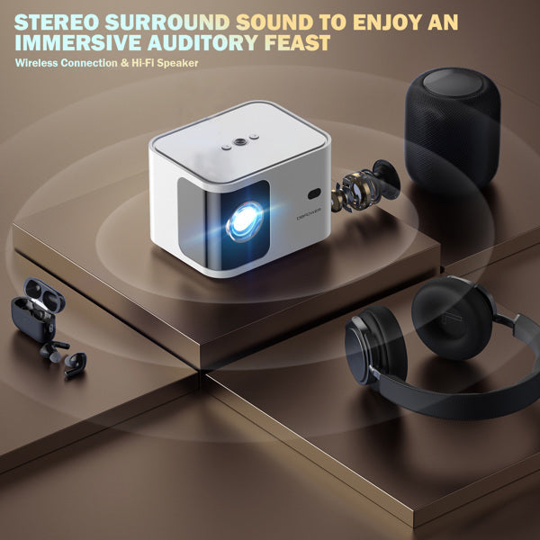 DBPOWER H89 720P Projector With Motorized Focus 5G