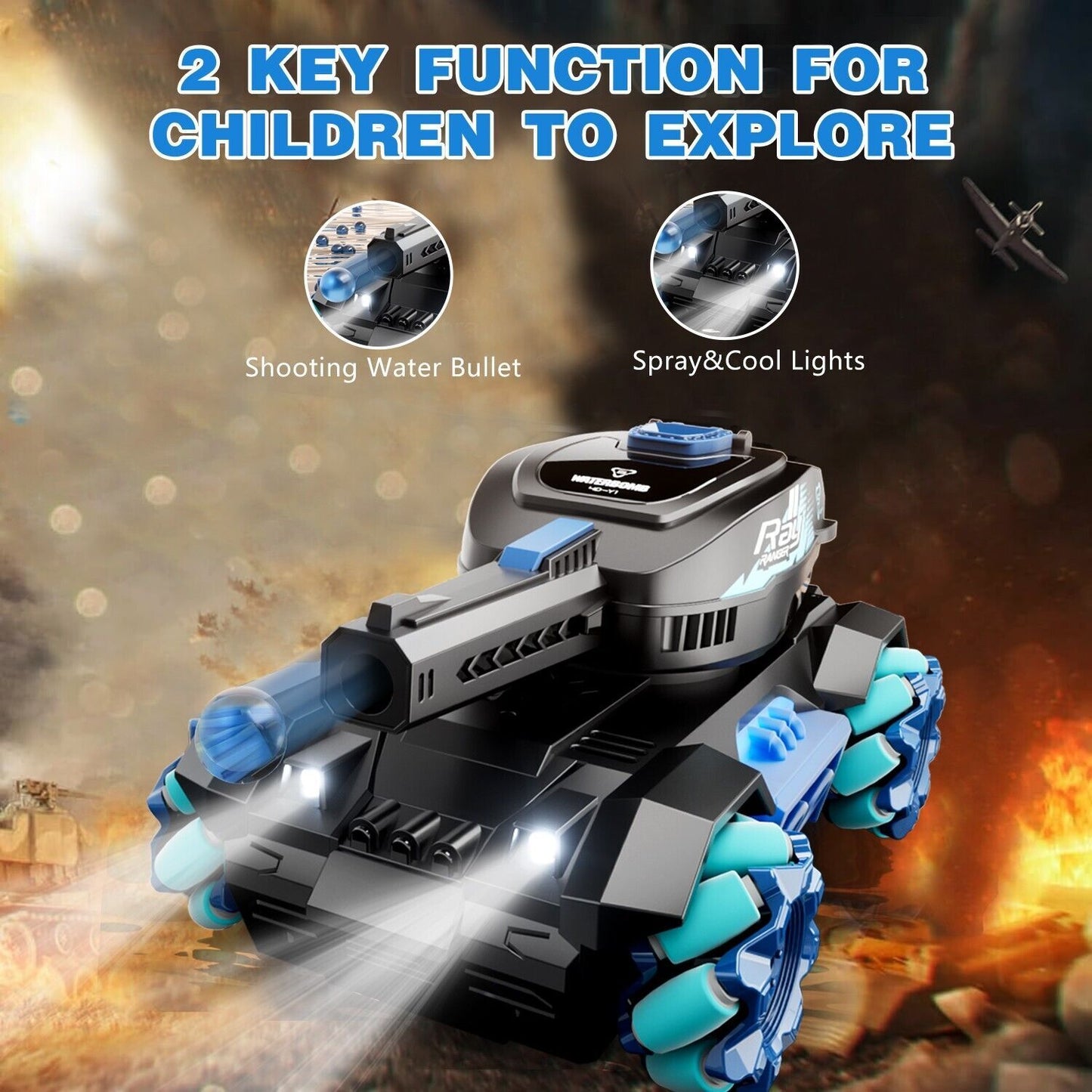 Tank Shooting Gesture Sensing Rc Stunt Car With Light Music