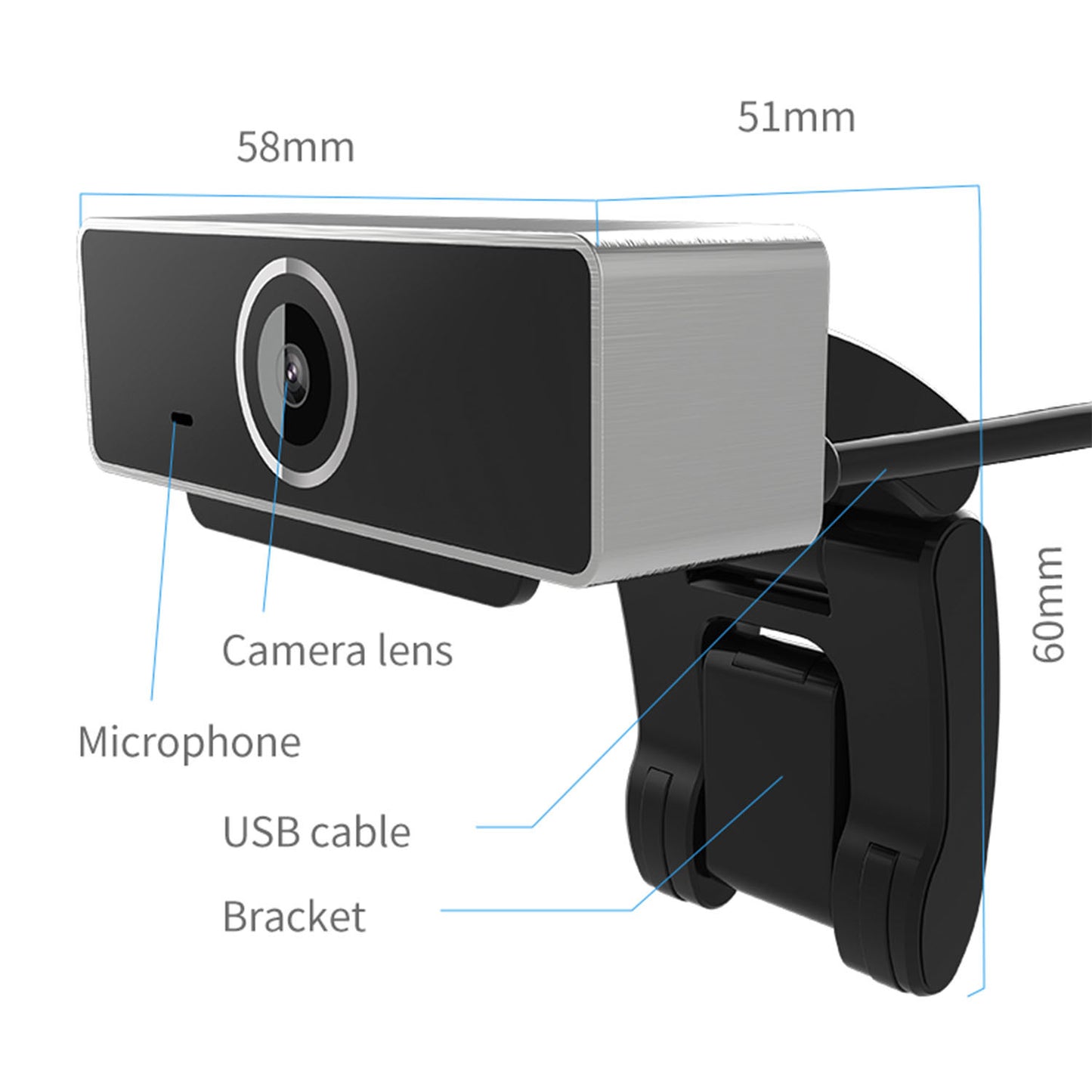 FHD 1080P Webcam USB PC Computer Webcam Auto Focus With Microphone 60-Degree Widescreen Desktop Laptop Webcam Live Streaming Webcam With Rotatable Clip For Live Broadcast Video Calling Conferencin