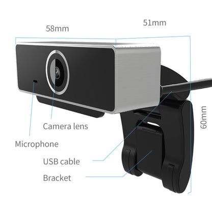 FHD 1080P Webcam USB PC Computer Webcam Auto Focus With Microphone 60-Degree Widescreen Desktop Laptop Webcam Live Streaming Webcam With Rotatable Clip For Live Broadcast Video Calling Conferencin