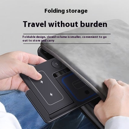 LED Fast Wireless Charger Stand Foldable Charging Station For Smart Phone 15 14 13 12 11 IWatch 9 8 7 6 5 Airpods Pro