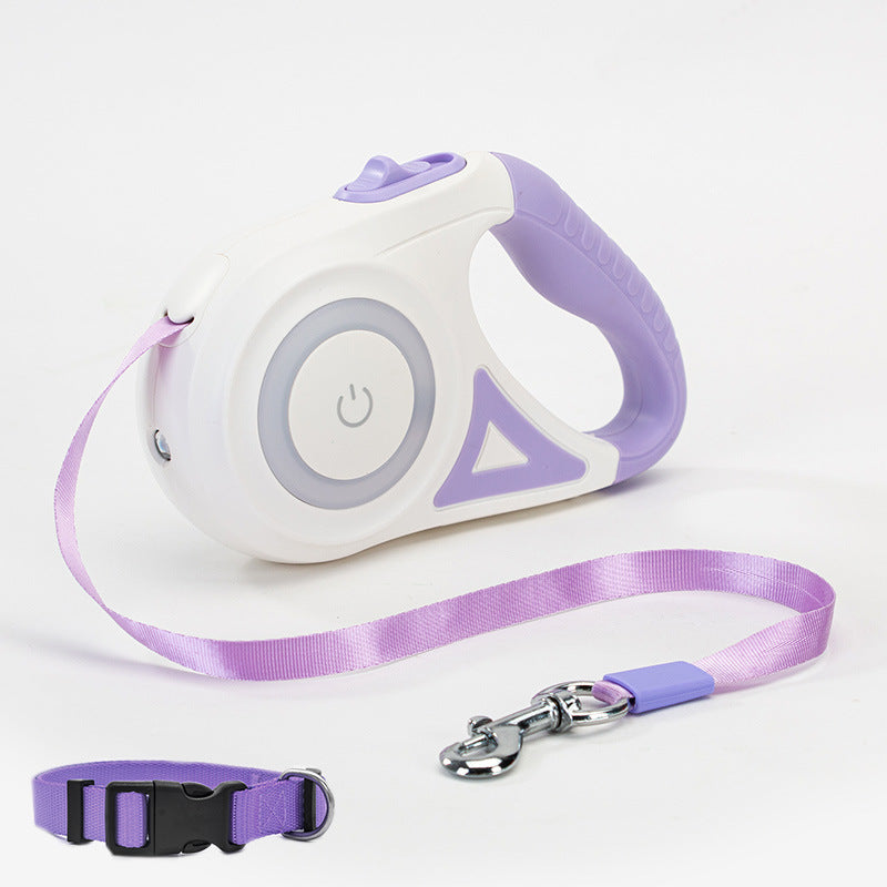 2-in-1 Retractable Dog Leash and Collar – Durable Pet Traction Rope for Dogs & Cats