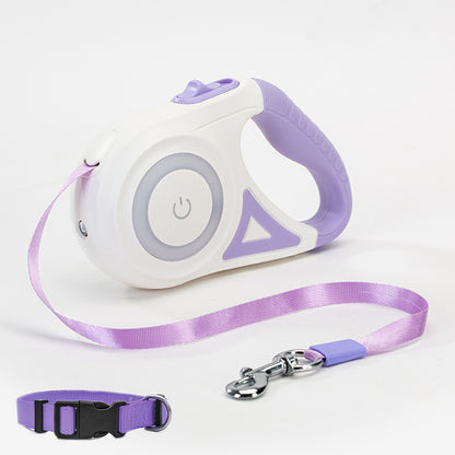 2-in-1 Retractable Dog Leash and Collar – Durable Pet Traction Rope for Dogs & Cats