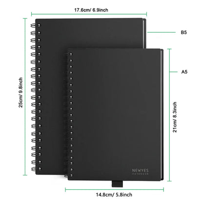 Smart Reusable Erasable Notebook Paper Erase Notepad Note Pad Lined with Pen Pocketbook Diary Journal Office School Drawing Gift