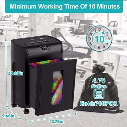 15-Sheet Cross Cut Paper Shredder With 4.76-Gallon Pull Out Basket