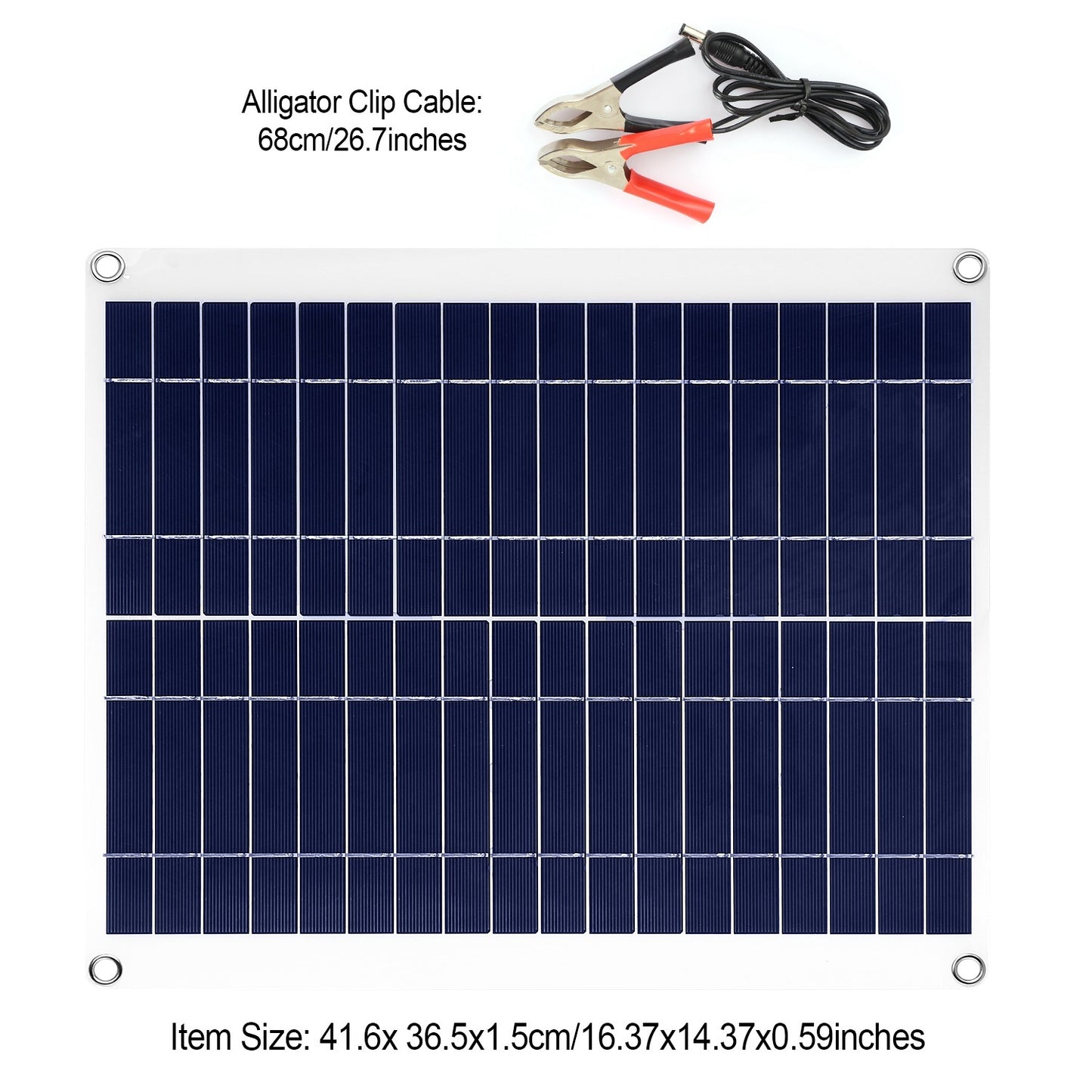 Outdoor Solar Panel 12V 25W Car Battery Charger IP68 Waterproof With 3.0A Dual USB Charging Clip Line For RV Car Boat