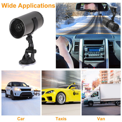 Portable Car Heater 2 In 1 Heating Cooling Fan Rotatable Demister Defroster With 4.92ft Cord