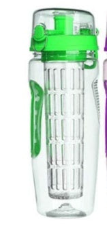 Fruit Infuser Water Bottle 32oz – BPA-Free Plastic Sports & Juice Shaker Bottle
