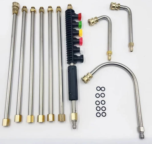 4000 Psi Telescoping High Pressure Washer Wand Set Commercial Grade Pressure Washer for Gutter & Roof Drainage & Walls Cleaning