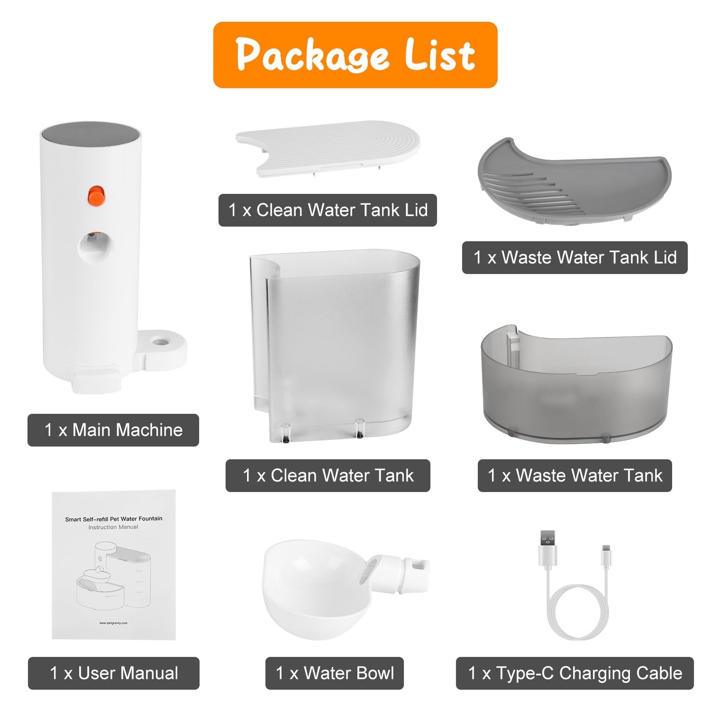 Smart Pet Water Fountain Automatic Cat Water Dispenser 3L Cordless Rechargeable Dog Water Fountain Self-Refill With 3 Adjustable Volume 3 Time Intervals Touch Control