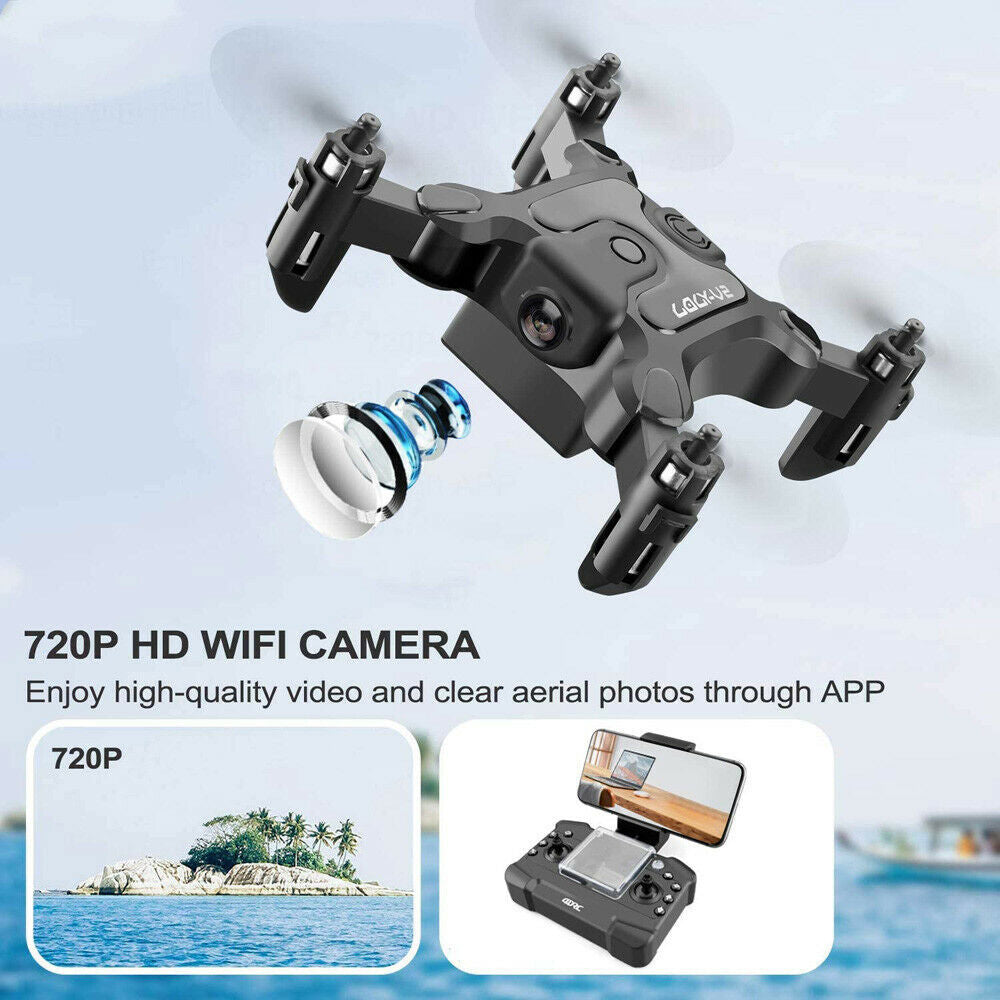 Mini Drone AU 4DRC V2 – HD Camera, WiFi FPV, Foldable RC Quadcopter Toy