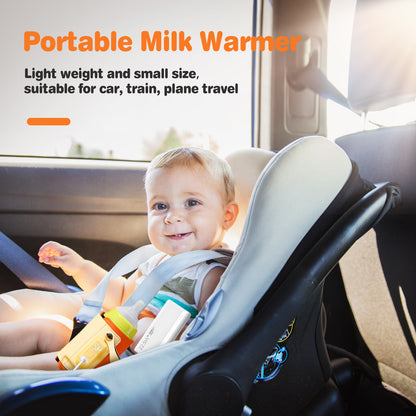 Portable Baby Milk Warmer 5 Temperature Adjustable Handhold Bottle Warmer With Fast Charge Adapter For Outdoor Car Travel