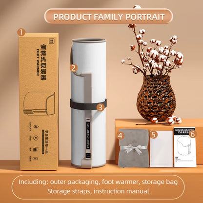 1Portable Space Heater for Office and Home Foldable Foot Warmer under Desk for Leg and Feet Personal Electric Panel Space Heater