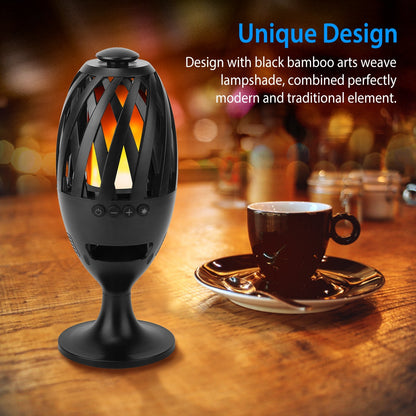 LED Flame Speakers Torch Wireless Speaker Waterproof Stereo Bass Speaker Outdoor Light-Up Speaker Atmosphere LED Flickers Night Light Patio Stake Lights Lantern For Party Camping