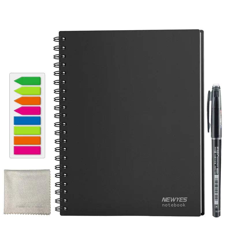 Smart Reusable Erasable Notebook Paper Erase Notepad Note Pad Lined with Pen Pocketbook Diary Journal Office School Drawing Gift