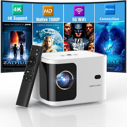 DBPOWER H89 720P Projector With Motorized Focus 5G