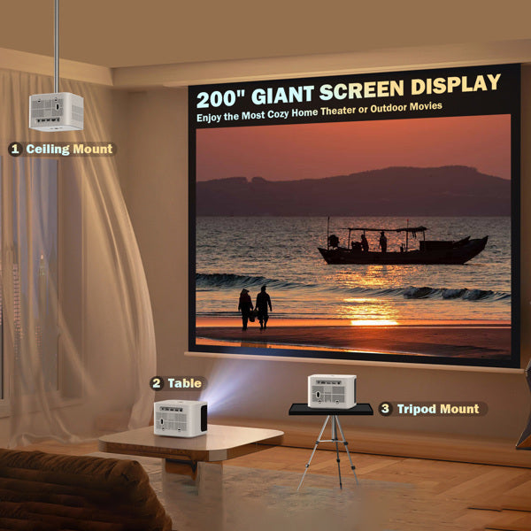DBPOWER H89 720P Projector With Motorized Focus 5G